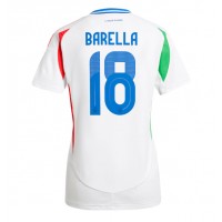 Maglie da calcio Italia Nicolo Barella #18 Seconda Maglia Femminile Europei 2024 Manica Corta